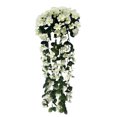 thumbnail image 1 of facefd Artificial Flower Garland Wall Hanging Simulation Floral Vine Home Office artificial Flower Rattan, White, 1 of 5