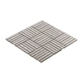thumbnail image 2 of Modket TDH366SS Brushed Nickel Stainless Steel Metallic Swirling Parquet Mosaic Tile Backsplash, 2 of 5