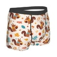 thumbnail image 4 of Uemuo Forest Squirrel Nuts Pattern Men's Boxer Briefs,Trunk Anti-Chafing,Comfortable, Durable, and Stylish Underwear-Medium, 4 of 9
