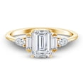 thumbnail image 4 of Rosec Jewels Lab Created Diamond Emerald Cut Engagement Ring (1.87 Carat, EF-VS Quality) - Statement Diamond Ring for Women, 14K Yellow Gold, US 9.50, 4 of 8