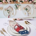 thumbnail image 2 of Cloth Napkins Set of 8 - 20x20 Inches, Independence Day Washable Reusable Table Napkins, 4th of July Red Truck Flag Wooden Soft & Absortbent Dining Napkin for Party Wedding Hotel Restaurant, 2 of 8