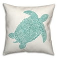 thumbnail image 2 of Creative Products Patterned Sea Turtle Teal 18x18 Spun Poly Pillow, 2 of 3