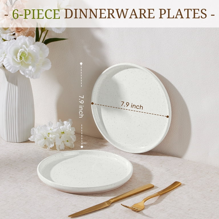 Vesteel 6-Piece Handcrafted Stoneware Dinner Plate Set photo 8
