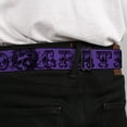 thumbnail image 4 of Grateful Dead Belt, Seatbelt Buckle Belt, Grateful Dead Text Skull Roses Purple, 34 to 52 Inches, 4 of 9