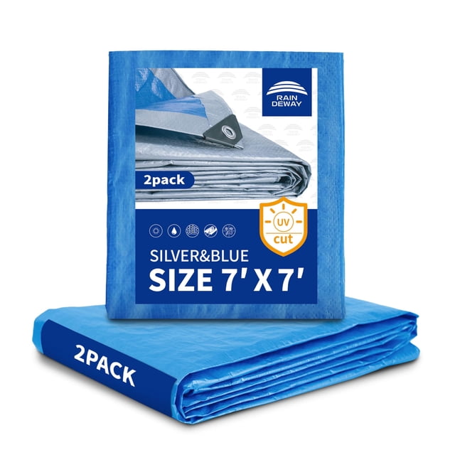 Lona RAINDEWAY 213x213 cm Paquete de 2, 5.5 Mil Impermeable