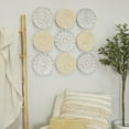 thumbnail image 2 of DecMode Gray Metal Carved Designs Plate Wall Decor, 2 of 7
