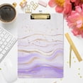 thumbnail image 4 of FMSHPON Lavender Pink Marble Clipboard Hardboard Wood Nursing Clip Board and Pull for Standard A4 Letter 13x9 inches, 4 of 5