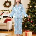 thumbnail image 2 of Gubotare Christmas Pajamas for Kids Girls Girls Pajamas | Pajamas for Girls | Long Sleeve Snuggle Fit Pjs for Kids Size 13-14 (Light Blue,13-14 Years), 2 of 9