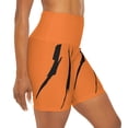 thumbnail image 6 of Effete Feline Claw Marks Scratch High Waist Yoga Shorts (AOP), 6 of 9
