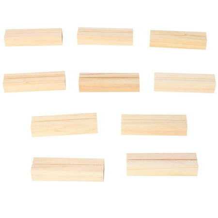 

10pcs Natural Wood Numbers Photo Display Stand Business Card Holder Message Name