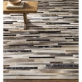 thumbnail image 3 of Surya Trail TRL-1120 96x96" Square Modern Leather Area Rug in Light Gray/Black, 3 of 4