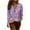 Purple, variant on Lenpel Sequin Tops for Women Long Sleeve Crew Neck Half Zip Sparkly Glitter T-Shirts Dressy Casual Tees Shinny Party Blouses(Purple,X-Large)
