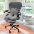 thumbnail image 3 of Ergonomic Memory Foam Seat Cushion with U-Shaped Contoured Design, Removable Washable Cover and Non-Slip Rubber Grips on Mesh Bottom, 3 of 8