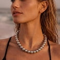 thumbnail image 2 of Leaf Resin Chunky Beaded Necklace for Women, Simple Modern Style Necklace Jewelry Accessory, 2 of 6
