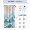 thumbnail image 6 of Ocean Wave Thermal Insulated Blackout Curtains for Bedroom 54 Length Teal Gradient Beach Boho Room Darkening Curtain 1 Panel Grommet Window Curtain Drape for Living Room Nursery Room, 6 of 7