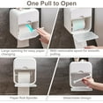 thumbnail image 4 of Dispensador de toallas de mano, Dispensador de toallas de papel, Dispensador multifunción para baño, Blanco, 4 of 5
