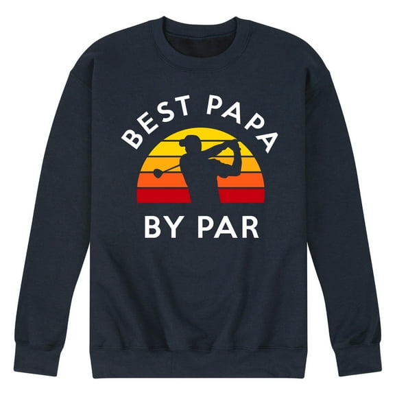 Instant Message - Best Papa By Par - Men's Crew Neck Fleece Pullover