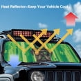 thumbnail image 5 of FUIALDOLG Saint Patrick Pug Car Windshield Sun Shade, Universal Car Sunshade for ORV Front Windshield, Blocks Heat and Sun Foldable 52.95x16.14 Inch, 5 of 7