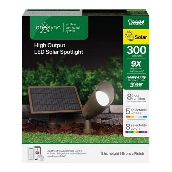 0 watt LED OneSync Solar Powered Spot Light Kit