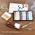 thumbnail image 5 of Tobios Watercolor Kit, New Tobio Mini Watercolor Set with Picture Book, Travel Water Color Set with 24 Color Paints, Wooden Grid Paint Box for Painters Artists Students, 5 of 6