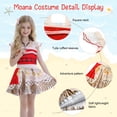 thumbnail image 4 of Jurebecia Princess Dress  Ocean Adventure Cosplay Costume Fancy Princess Dress Halloween Christmas Outfits with Accessories Red/White 90 cm 1-2 Years, 4 of 15