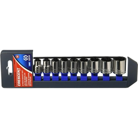 

Crescent 9 Pc. 3/8 Drive 12 Point Standard Metric Socket Set - CSAS5N