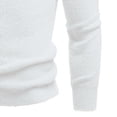 thumbnail image 4 of FRSASU Men's Turtleneck Sweaters Cozy Wool Blend Mid-Weight Slim Fit Highneck Pullover Sweaters White, 4 of 6