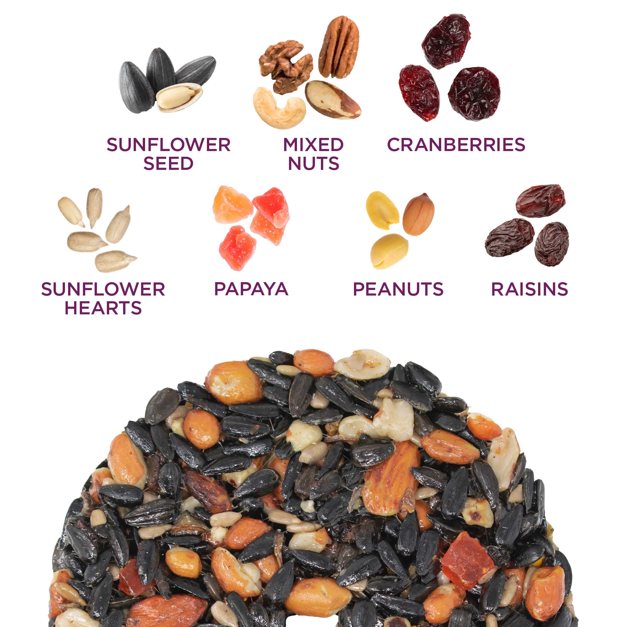 (2 pack) Audubon Park Nut & Berry Snack Stack Wild Bird Food, Dry, 1 Count Per Pack, 7.5 oz.