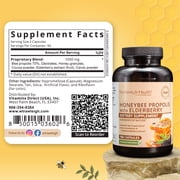 Rawleigh Honeybee Propolis Caps with Elderberry for Immunity & Allergy Support, 180 Count