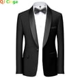 thumbnail image 1 of Traje de fiesta de esmoquin Formal ajustado Terno Masculino ajustado para hombre/chaqueta de Blazers de boda para novio, abrigo de vestir de talla asiática, 1 of 5
