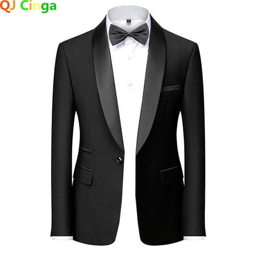 Traje de fiesta de esmoquin Formal ajustado Terno Masculino ajustado para hombre/chaqueta de Blazers de boda para novio, abrigo de vestir de talla asiática