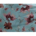 thumbnail image 4 of oneOone Georgette Viscose Sky Blue Fabric Flower & Leaves Watercolor Sewing Fabric By The Yard Printed Diy Clothing Sewing Supplies 42 Inch Wide, 4 of 4