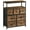 Brown, variant on EnHomee Dresser for Bedroom with Shelves Black Dresser with 7 Drawers TV Stand Dressers with Wood Top & Metal Frame Small Dresser for Closet Living Room, Black Grey