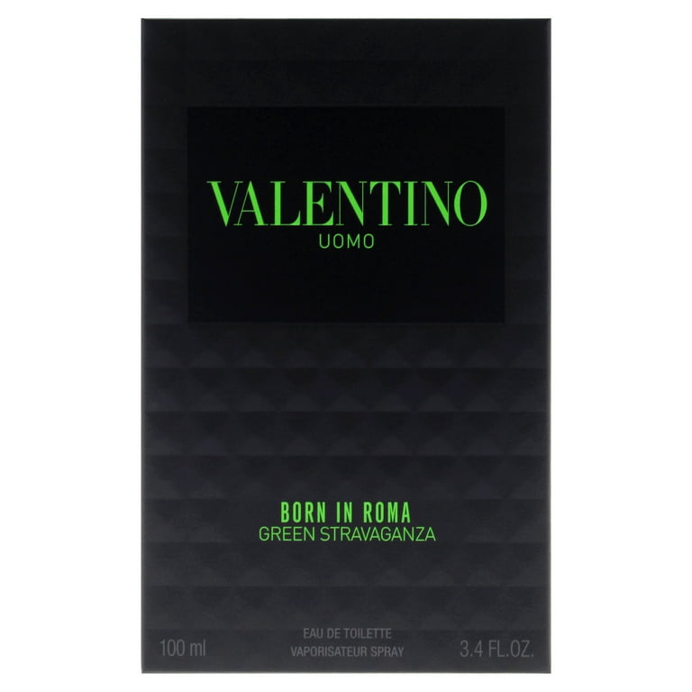 Valentino Men's Born in Roma Green Stravaganza EDT Spray, Bergamot