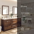 thumbnail image 5 of Eviva Lugano 60" Rosewood Modern Double Sink Bathroom Vanity w/ White Integrated Top, 5 of 7