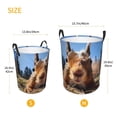 thumbnail image 3 of Sikiie Close-Up Curious Squirrel Print Round Dirty Clothes Basket, Waterproof Standing Foldable Storage Basket, for Laundry Room, Bedroom, Bathroom Storage-Small, 3 of 6