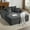 Corduroy | Gray, variant on 61"x54.3" Oversized Chaise Lounge Indoor, Wide Boneless Corduroy Loveseat with 4 Pillows, Armrests, Comfy Fluffy Reading Couch, No Assembly Required Deep Seat Sofa for Living Room, Bedroom, Office