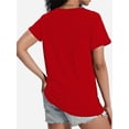 thumbnail image 2 of Womens T Shirts V-Neck Short Sleeve Summer Tops Casual Basic Tees Trendy, 2 of 5