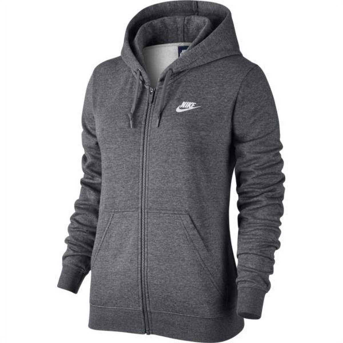 Nike Womens Sportswear Full Zip Fleece Hoodie 803638-071 Charcoal ...