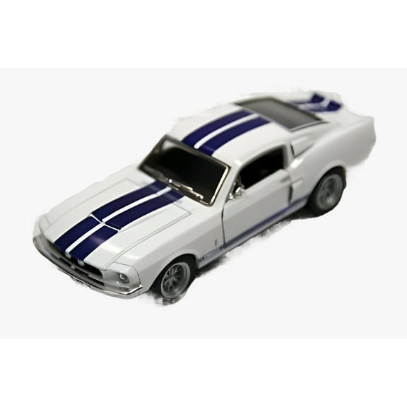 Kinsmart 5" 1967 Shelby GT-500 Ford Mustang Diecast Model Toy Car 1:38 White
