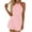 #0272-Pink, variant on Favoffer Women Halter Neck Jumpsuit Backless Solid Color Romper Elastic Waist Pocketed One Piece Shorts Loose Casual Overalls for Beach Party Daily