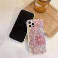 thumbnail image 5 of Compatible with iPhone Case,Cute Luxury Flower Floral Pattern Silicone [ Drop&Full Body Protection] Shockproof Cover Phone Case (Pink,iPhone 12), 5 of 5