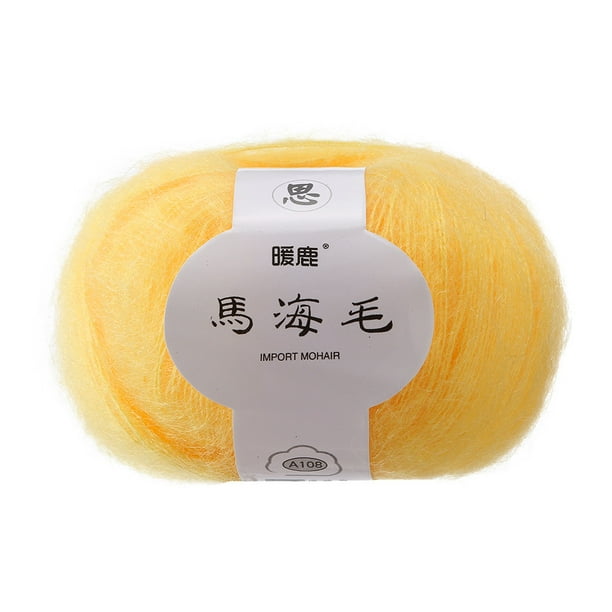 Fiudx Hilo de Mohair Suave, Hilo para Tejer Bufandas, Chal o Crochet, Textura Ligera y Suave, Versátil para Proyectos de Manualidades, Ideal para Suéteres, Sombreros y Tapetes, Madeja de 25 G, 41 Col