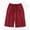 Wine, variant on Lounge Shorts Women Plus Size Model with Pocket Elastic Waist Short Pants Solid Color Summer Pants Everyday Wear