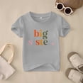 thumbnail image 6 of BOOMNY Toddler Baby Girls Tshirts Short Sleeve T Shirts for Girls Big Sister Letter Graphic Breathable Loose Fit Cozy Childrens Athletic Tees, 6 of 7