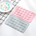thumbnail image 3 of Pequeños moldes de silicona para dulces, juego de 2 moldes para chocolate, moldes antiadherentes para gomitas, decoraciones para pasteles, moldes para hielo (azul y rosa) Xemadio LRWJ416-1, 3 of 8