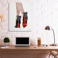 thumbnail image 2 of Stupell Industries Fashion Red Bottom Bow High Heels Shoes Shopping Canvas Wall Art Design by Ziwei Li, 36" x 48", 2 of 6