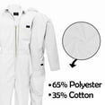 thumbnail image 2 of ACTIVE UNIFORMS Overall Workwear Men Long Sleeve Coveralls (White, Medium Tall), 2 of 7