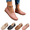 Pink, variant on Women's Orthopedic Leather Dress Loafers Arch Support Flats Anti-Slip Rubber Sole Walking Shoes No Heel Round Toe Wide Width Lightweight Slip on Stitched Flat-Soled Casual with Flower Camel