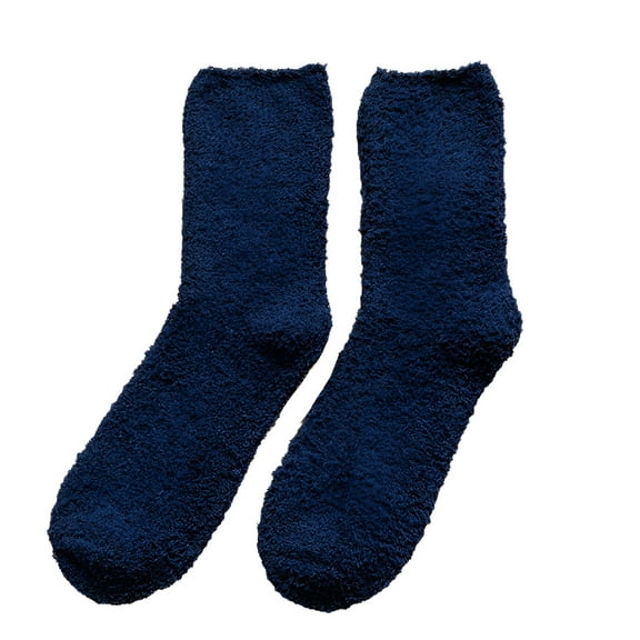 TELOLY Mens Fuzzy Slipper Socks Super Soft Cozy Fluffy Winter Warm Sleeping Socks Slipper Socks for Men